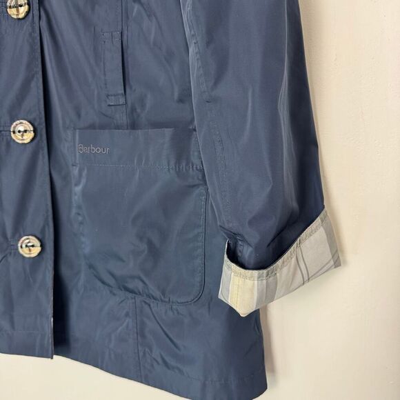 Barbour Navy Blue Reversible Trench 8 - Picture 2 of 8